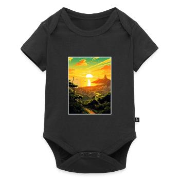 Rio De Janeiro Brésil Vintage voyage affiche WPA - Body à manches courtes Premium Bébé - noir - Devant