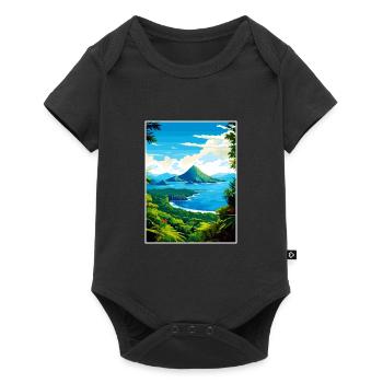 Saint Lucia Caribbean Vintage Travel Poster WPA - Baby Premium short-sleeve bodysuit - black - Front