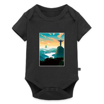 Rio De Janeiro Brésil Vintage voyage affiche WPA - Body à manches courtes Premium Bébé - noir - Devant