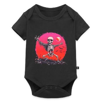 Danse Squelette Crâne Halloween - Body à manches courtes Premium Bébé - noir - Devant
