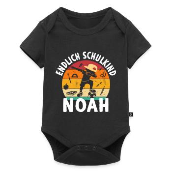 Enfin l’écolier Elias dabbing étudiant - Body à manches courtes Premium Bébé - noir - Devant
