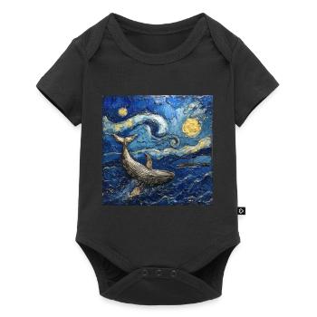 Poisson-baleine Van Gogh - Body à manches courtes Premium Bébé - noir - Devant