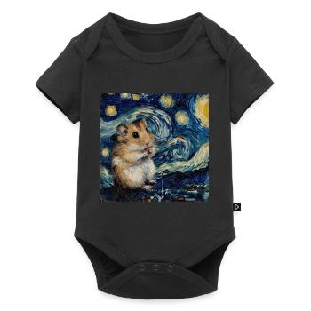 Hamster, Animal, Van Gogh, Starry Night - Baby Premium short-sleeve bodysuit - black - Front