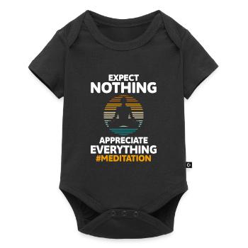 Yoga Buddhism Namaste Consciousness - Baby Premium short-sleeve bodysuit - black - Front