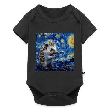 Hedgehog, Animal, Van Gogh, Starry Night - Baby Premium short-sleeve bodysuit - black - Front