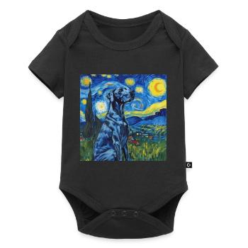 Great Dane, Great Dane, Dog, Van Gogh - Baby Premium short-sleeve bodysuit - black - Front