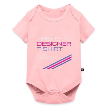 Designer T Shirt - Baby Premium Kurzarmbody - Rosa - Vorne