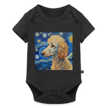 Poodle Van Gogh Gift - Baby Premium short-sleeve bodysuit - black - Front