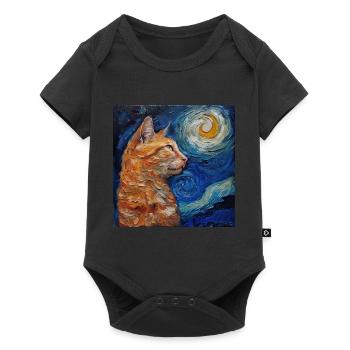 Cat, Cat Motif - Baby Premium short-sleeve bodysuit - black - Front