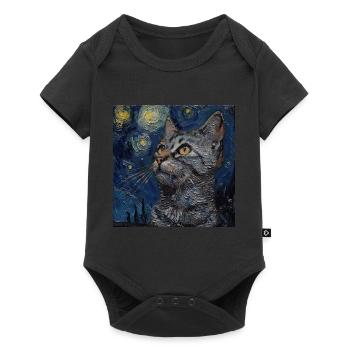 Cat, Cat Motif, - Baby Premium short-sleeve bodysuit - black - Front