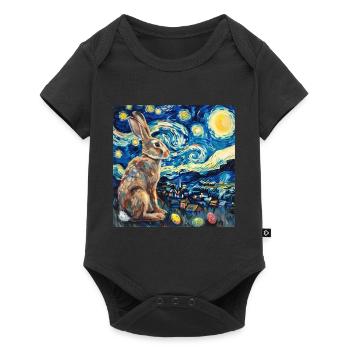 easter bunny, easter, bunny, happy easter, easter eggs - Baby Premium short-sleeve bodysuit - black - Front