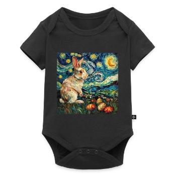 easter bunny, easter, bunny, happy easter, easter eggs - Baby Premium short-sleeve bodysuit - black - Front