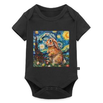 easter bunny, easter, bunny, happy easter, easter eggs - Baby Premium short-sleeve bodysuit - black - Front