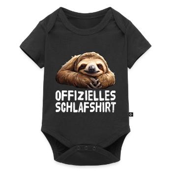 Official Sloth Sleep Shirt - Baby Premium short-sleeve bodysuit - black - Front
