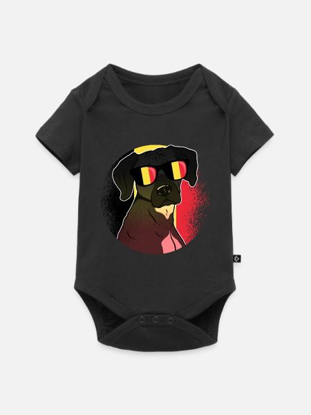 Belgien - Baby Premium Kurzarmbody - Schwarz