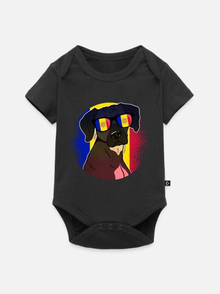 Andorra - Baby Premium Kurzarmbody - Schwarz