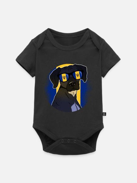 Barbados - Baby Premium Kurzarmbody - Schwarz