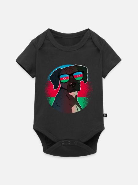 Aserbaidschan - Baby Premium Kurzarmbody - Schwarz
