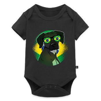 Brasilien - Baby Premium Kurzarmbody - Schwarz - Vorne