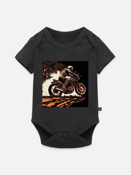 Caferacer orange - Baby Premium Kurzarmbody - Schwarz