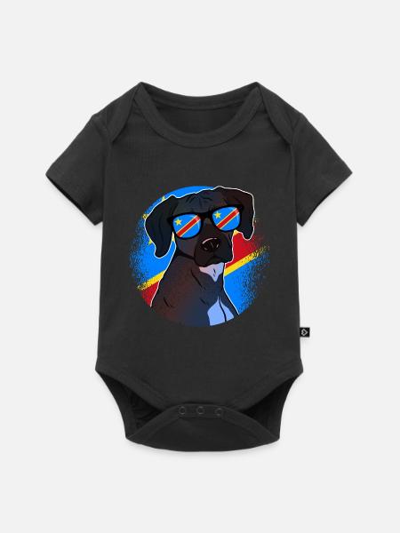 Demokratische Republik Kongo - Baby Premium Kurzarmbody - Schwarz