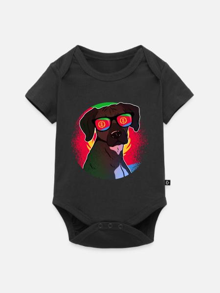 Eritrea - Baby Premium Kurzarmbody - Schwarz