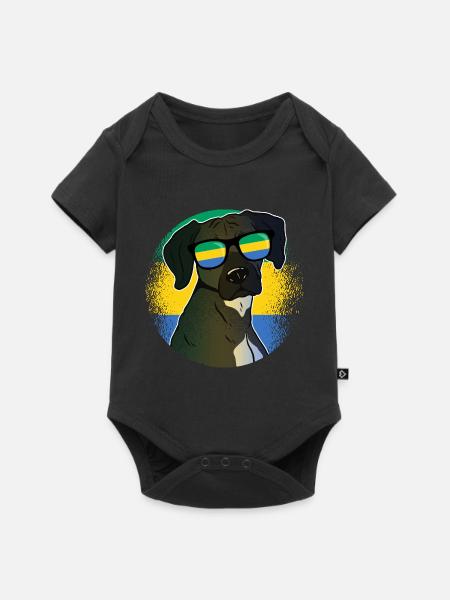 Gabun - Baby Premium Kurzarmbody - Schwarz