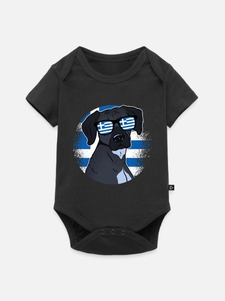 Griechenland - Baby Premium Kurzarmbody - Schwarz