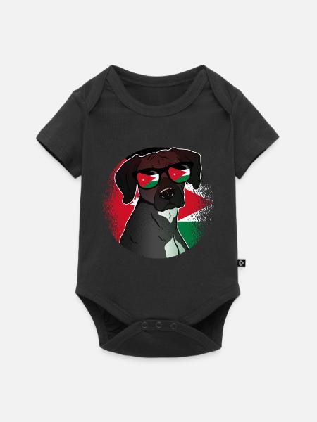 Jordanien - Baby Premium Kurzarmbody - Schwarz