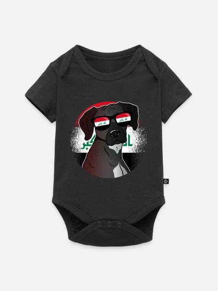 Irak - Baby Premium Kurzarmbody - Schwarz