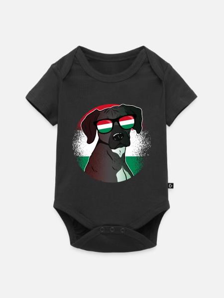 Ungarn - Baby Premium Kurzarmbody - Schwarz