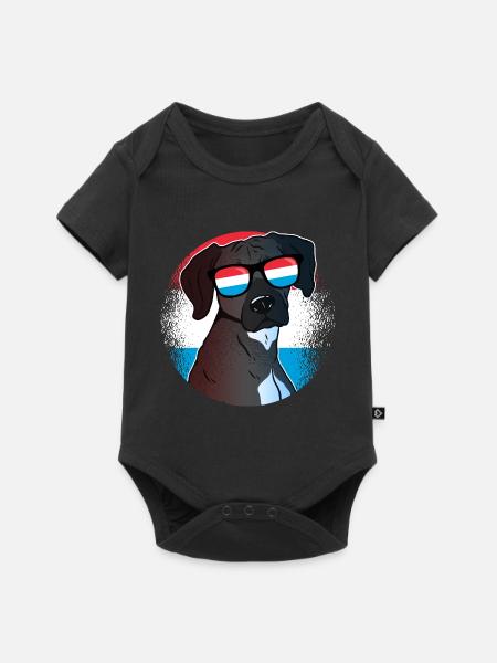 Luxemburg - Baby Premium Kurzarmbody - Schwarz