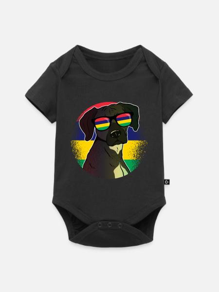 Mauritius - Baby Premium short-sleeve bodysuit - black
