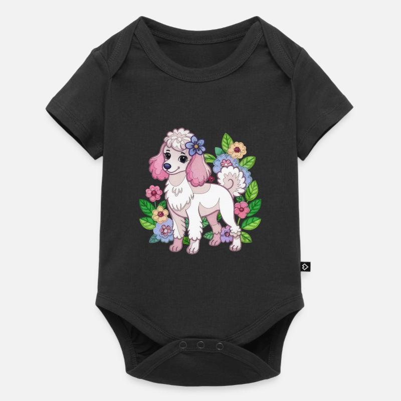 Pudel - Baby Premium Kurzarmbody - Schwarz