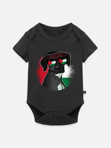 Palästina - Baby Premium Kurzarmbody - Schwarz
