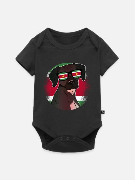 Suriname - Baby Premium Kurzarmbody - Schwarz