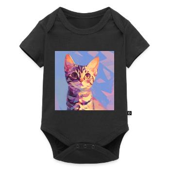 Chat, Motif De Chat - Body à manches courtes Premium Bébé - noir - Devant