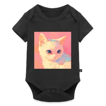 Chat, Motif De Chat - Body à manches courtes Premium Bébé - noir - Devant