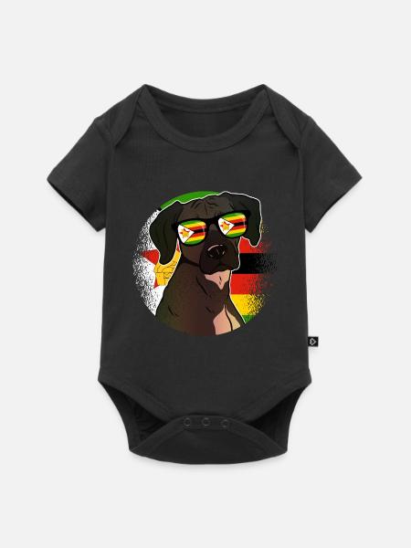 Simbabwe - Baby Premium Kurzarmbody - Schwarz