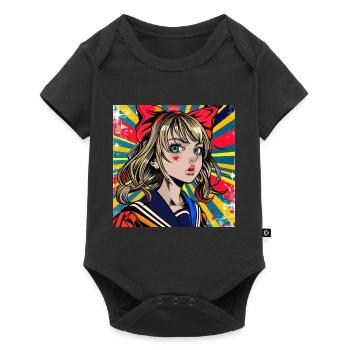 Anime Retro, Waifu, Japan - Baby Premium short-sleeve bodysuit - black - Front