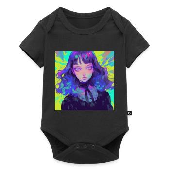 Anime, Gothic Girl, Waifu, Japan - Baby Premium short-sleeve bodysuit - black - Front