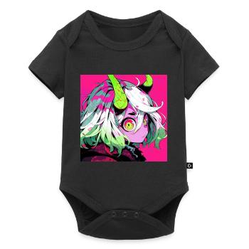Anime, Demon Girl, Waifu, Japan - Baby Premium short-sleeve bodysuit - black - Front
