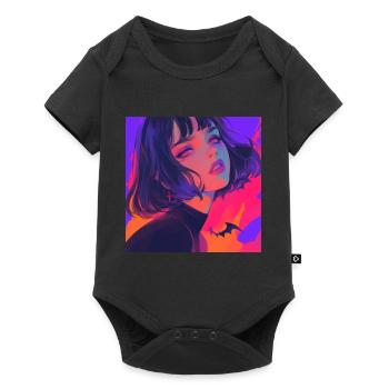 Anime, Gothic Girl, Waifu, Japan - Baby Premium short-sleeve bodysuit - black - Front