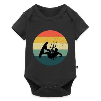 Kiting Hommes Femmes Kitesurf Kitesurfeurs - Body à manches courtes Premium Bébé - noir - Devant