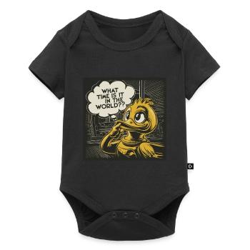 Thoughtful Yellow Plastic Duck Duck Statement - Baby Premium short-sleeve bodysuit - black - Front