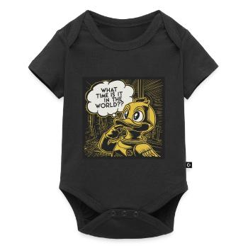 Thoughtful Yellow Plastic Duck Duck Statement - Baby Premium short-sleeve bodysuit - black - Front
