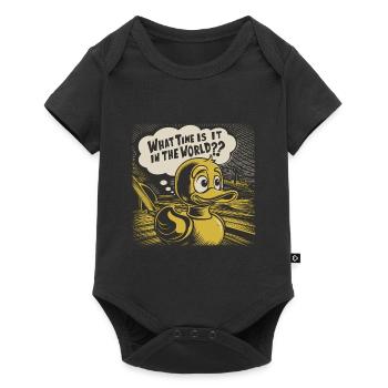 Thoughtful Yellow Plastic Duck Duck Statement - Baby Premium short-sleeve bodysuit - black - Front