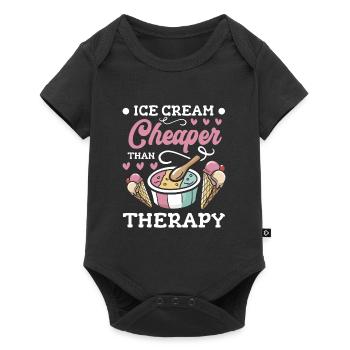 Crème Glacée, Sucré, Snacking - Body à manches courtes Premium Bébé - noir - Devant
