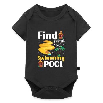 Pool Summer Diving - Baby Premium short-sleeve bodysuit - black - Front