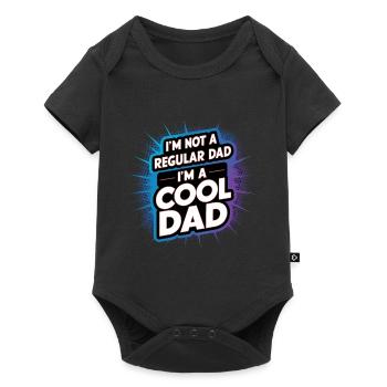 Cool Dad Spruch Vatertag Bester Vater - Baby Premium Kurzarmbody - Schwarz - Vorne